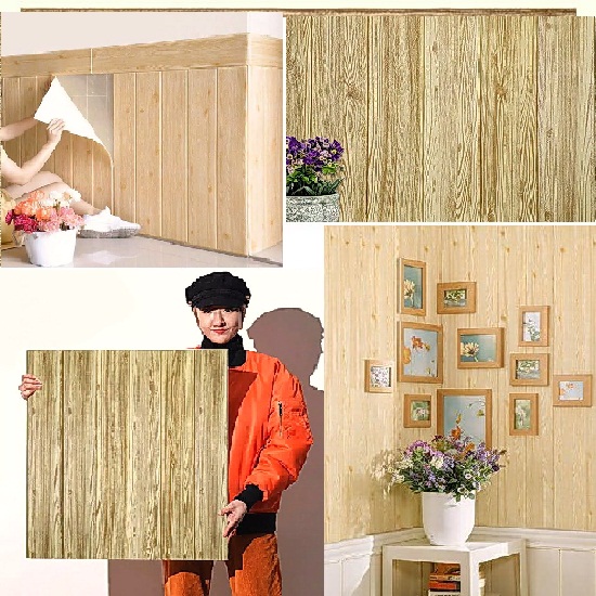 3D Wallpaper Dinding
Bata/ Kayu Wall Foam